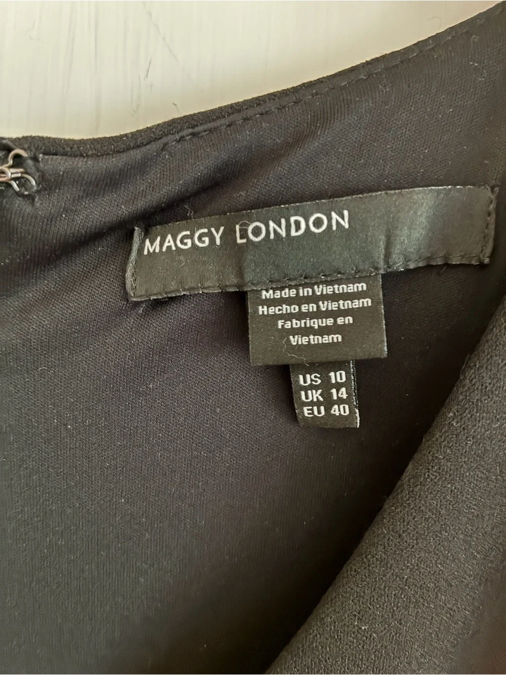 Maggy London Black Sleeveless Peplum Jumpsuit - size 10